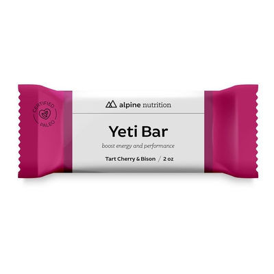 YetiBar Tart Cherry/Bison Paleo, 2oz bar